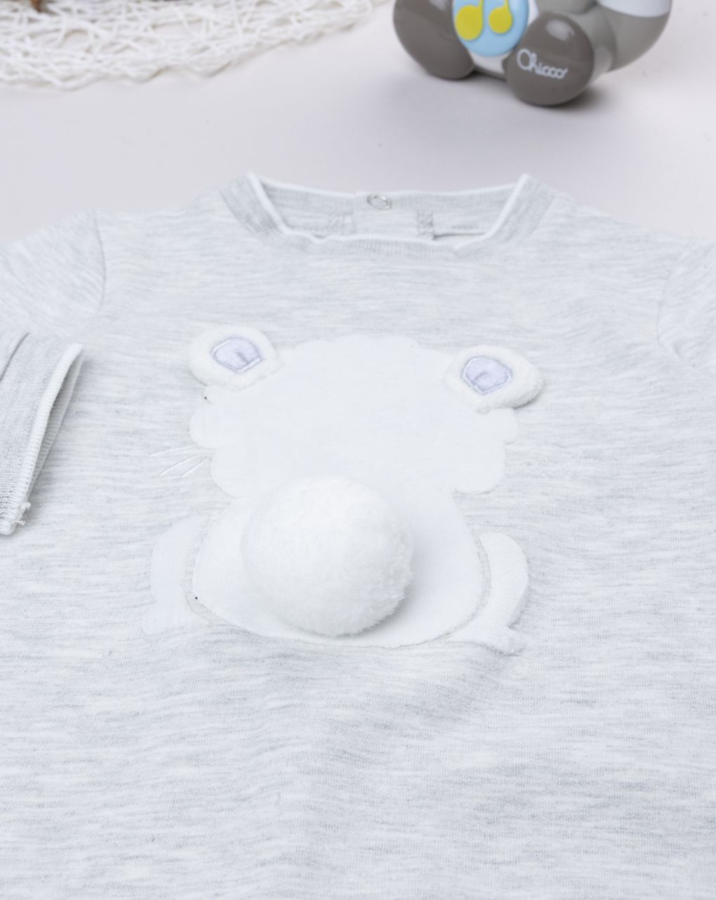 Tutina bimbo grigia patch