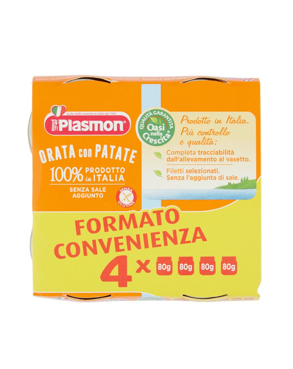 Omogeneizzato orata con patate - 4x80g - plasmon