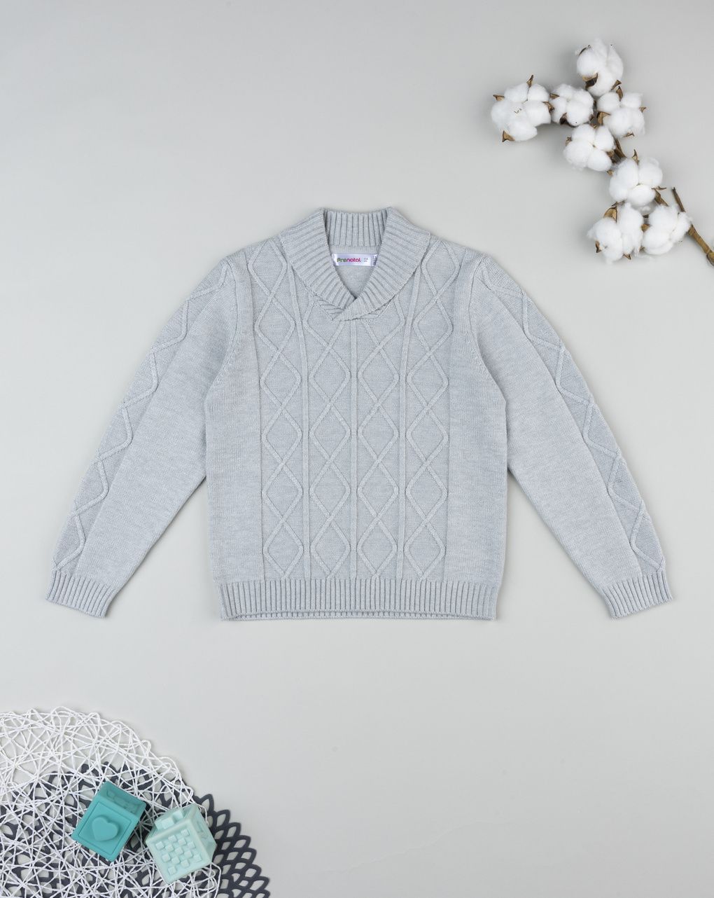 Maglia bimbo grigia tricot