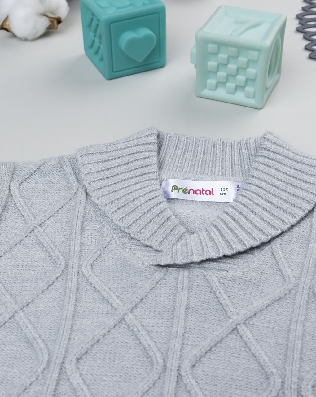 Maglia bimbo grigia tricot