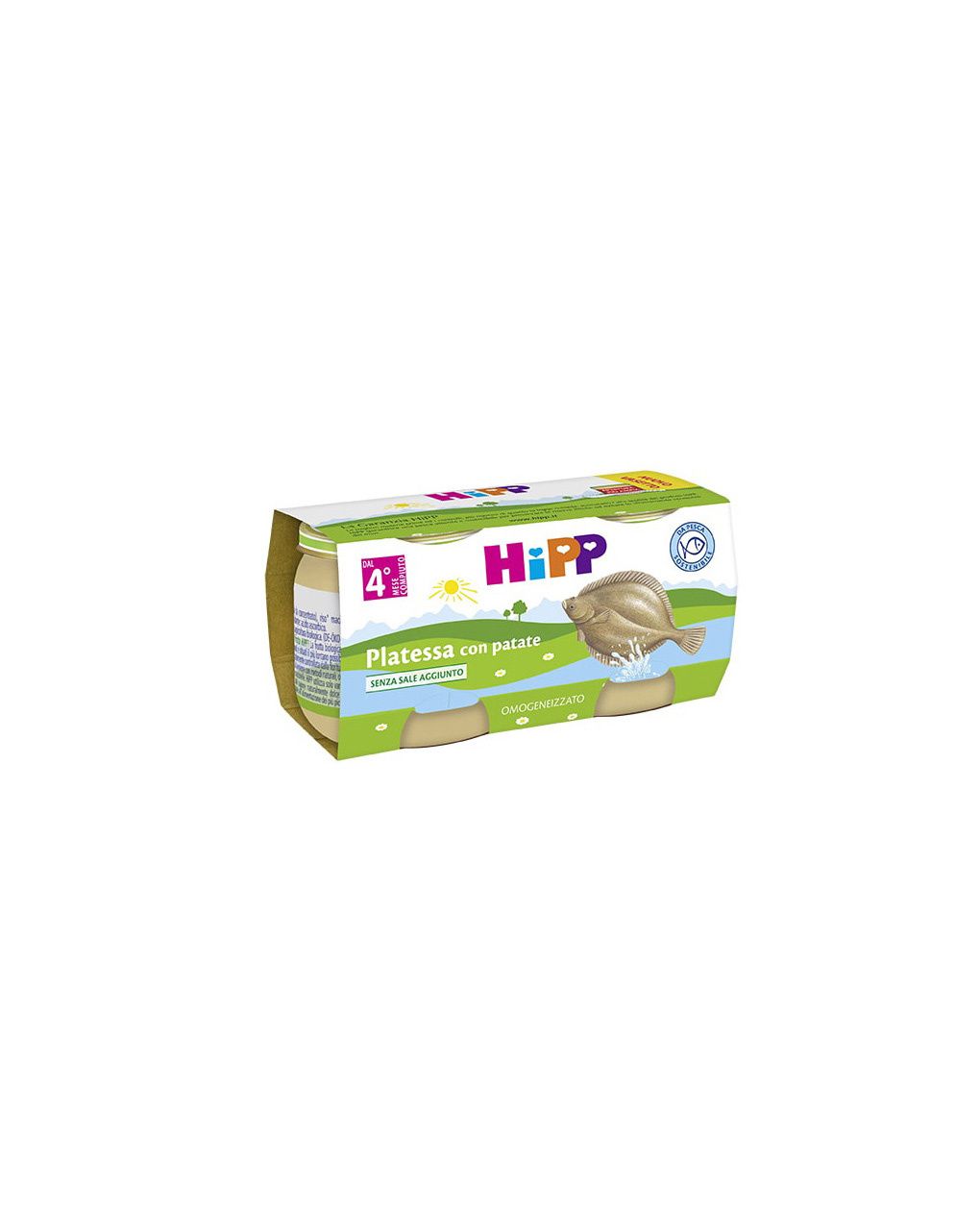 Omogeneizzato platessa con patate 2x80g - hipp