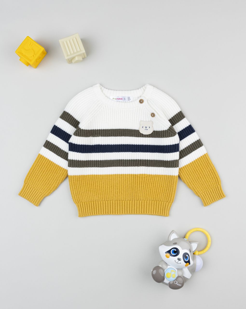 Maglia bimbo rigata con patch