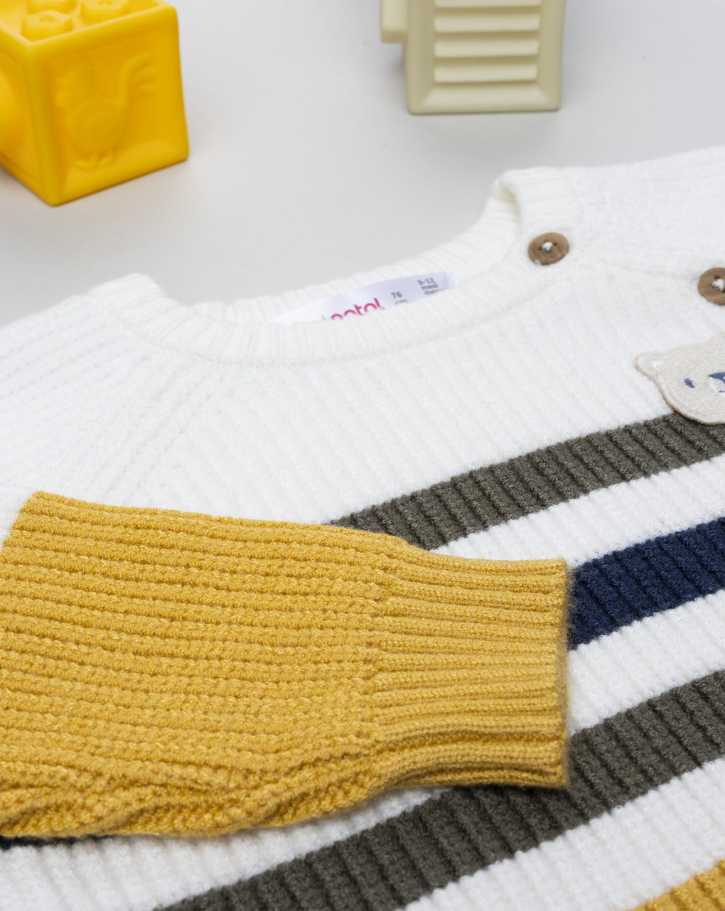 Maglia bimbo rigata con patch