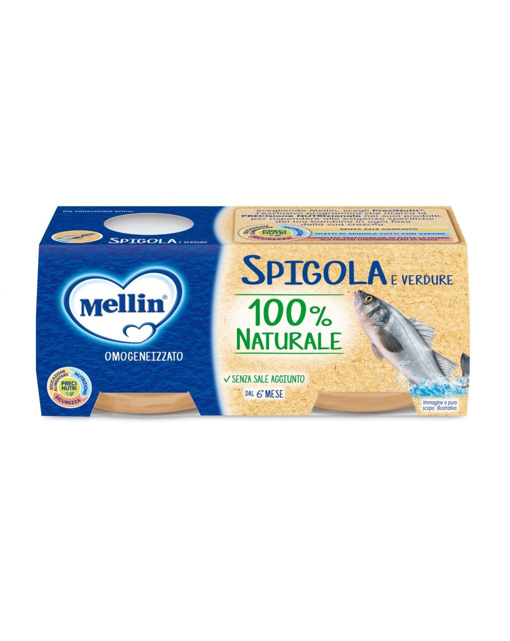 Omogeneizzato spigola 2x80g - mellin