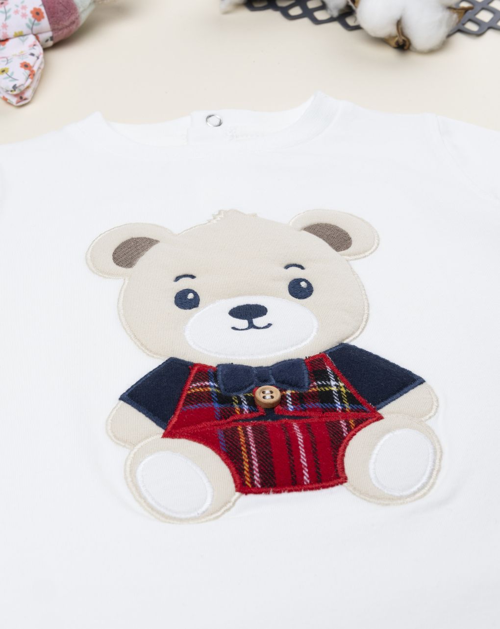 T-shirt bimbo bianca teddy