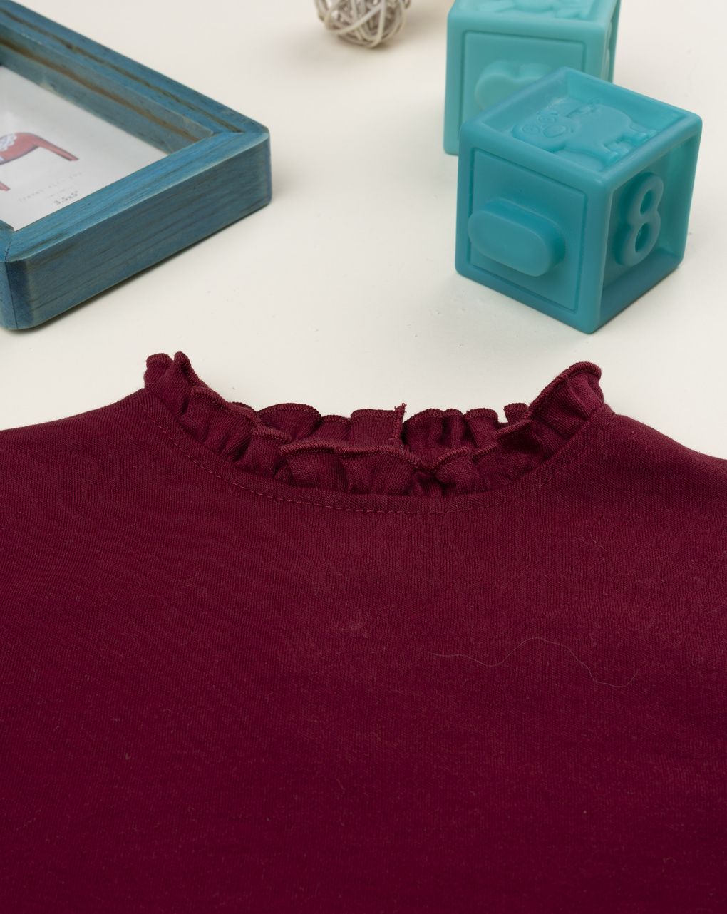 T-shirt manica lunga bimba bordeaux