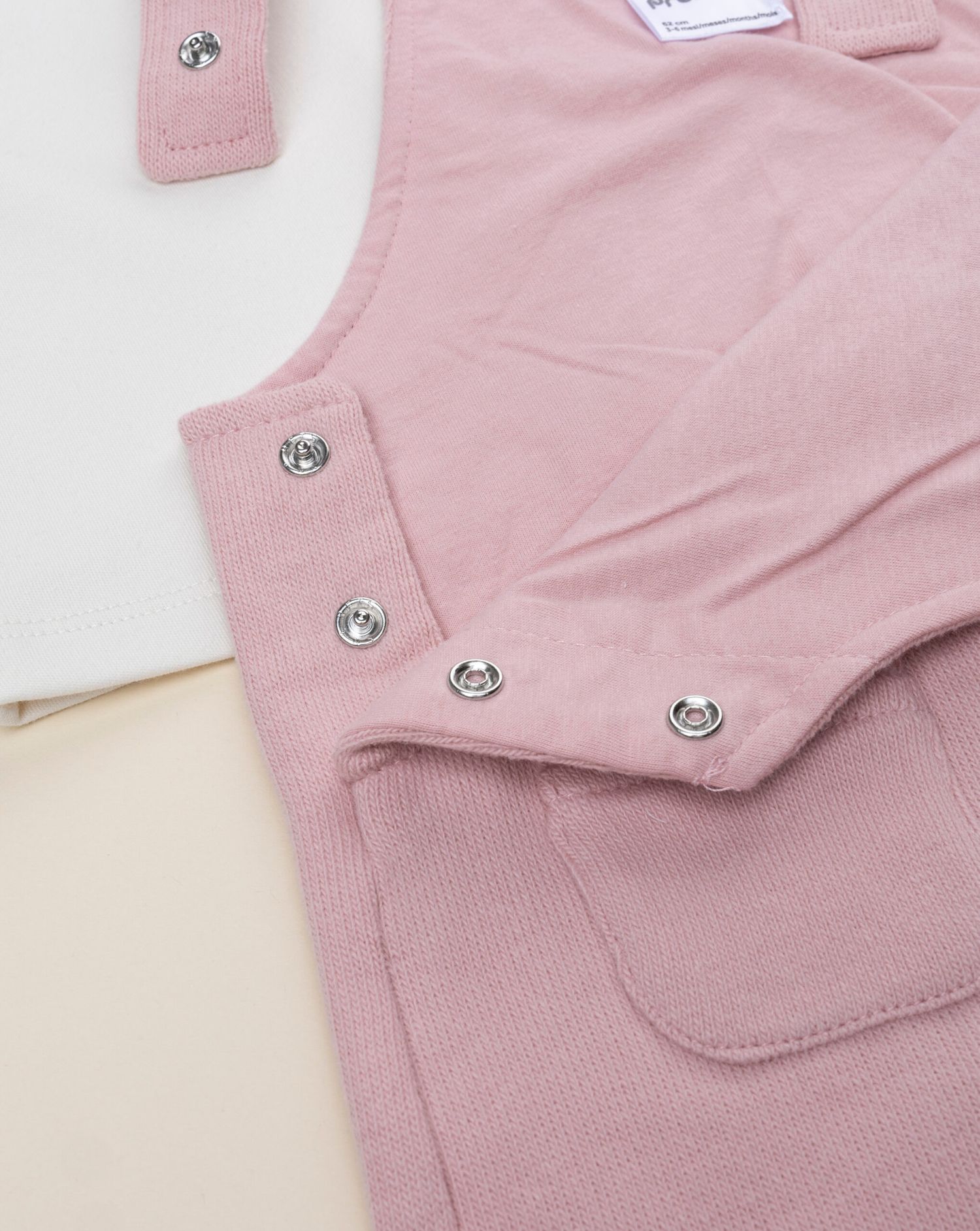 Completo bimba salopette rosa