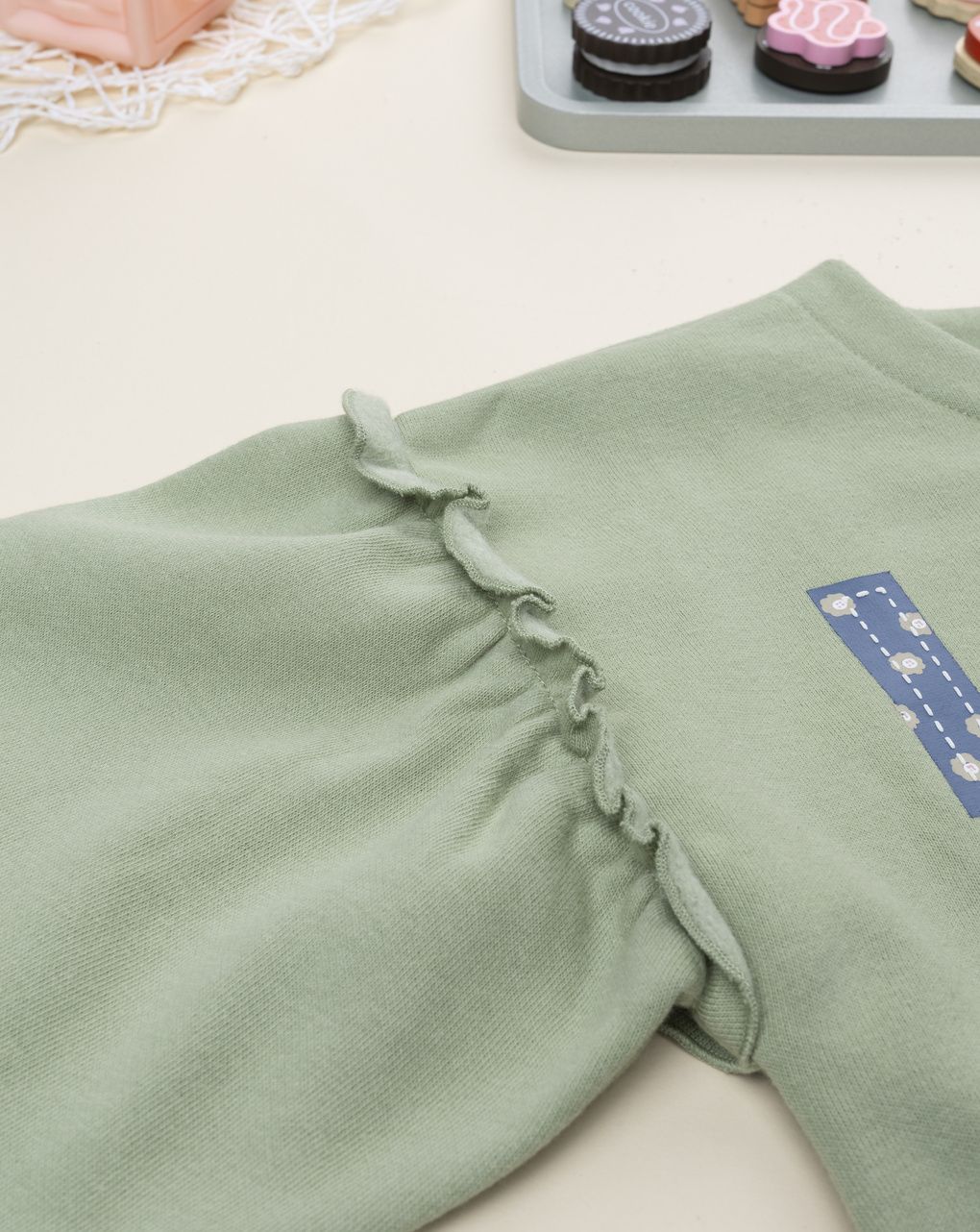 Felpa bambina verde love