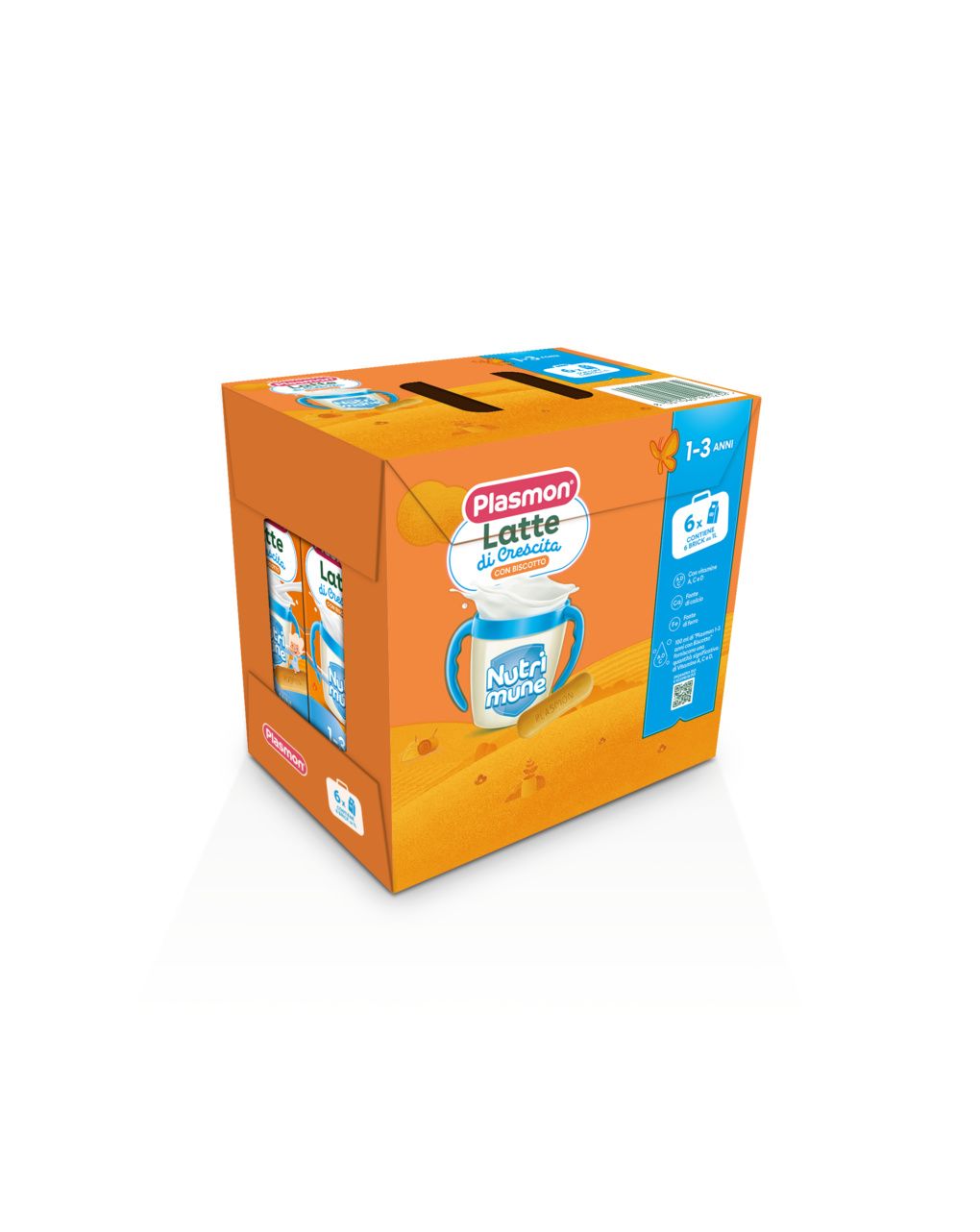 Latte di crescita nutri-mune con biscotto 12-36 mesi 6x1000ml - plasmon