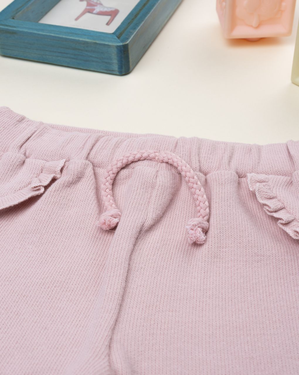 Pantalone bimba rosa maglina tagliata