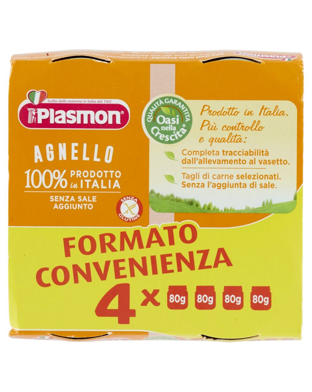Omogeneizzato agnello 4x80g - plasmon