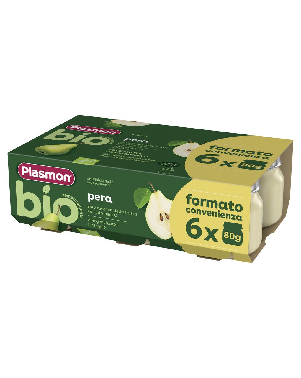 Omogeneizzato bio - pera 6x80g - plasmon