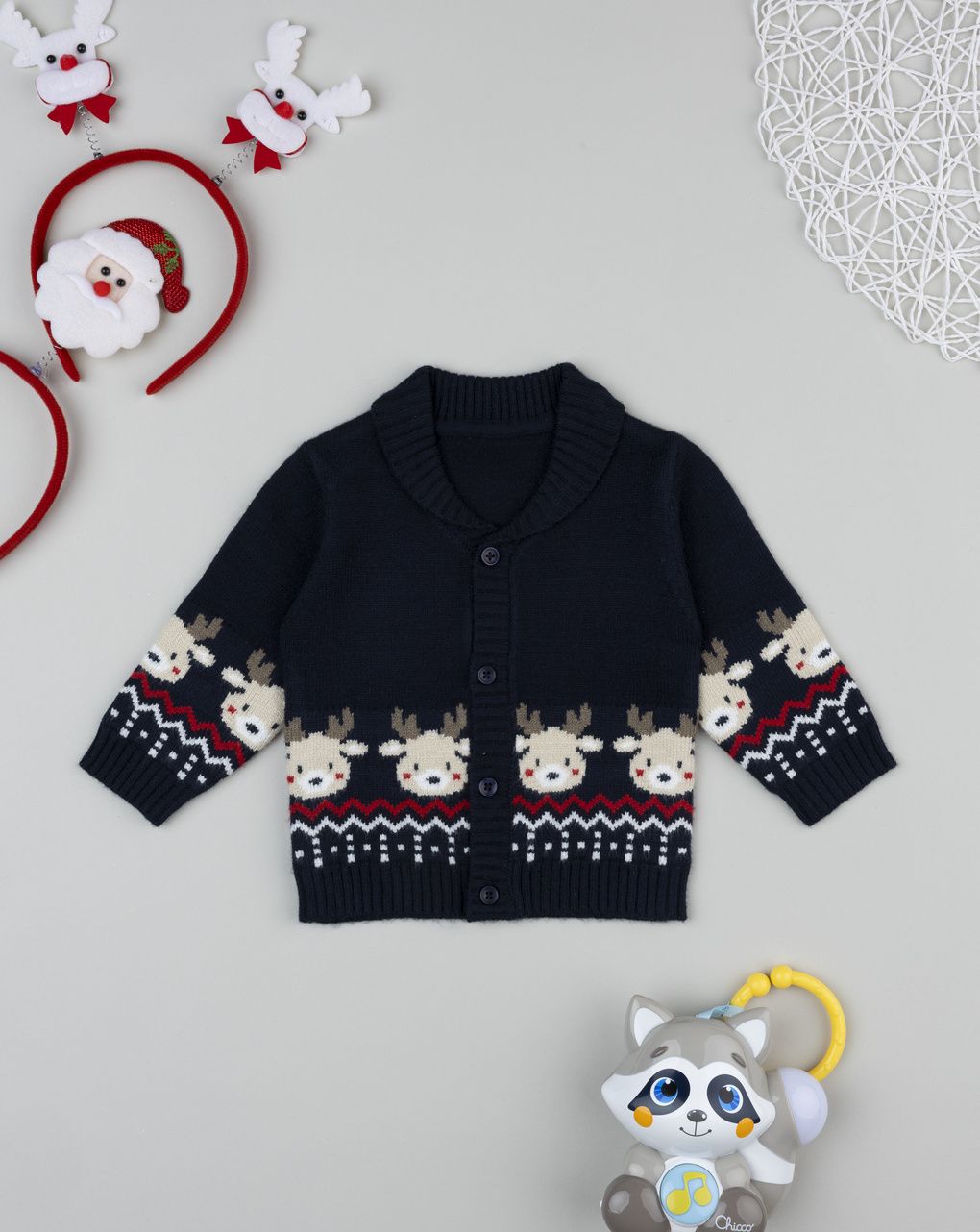 Cardigan bimbo natalizio