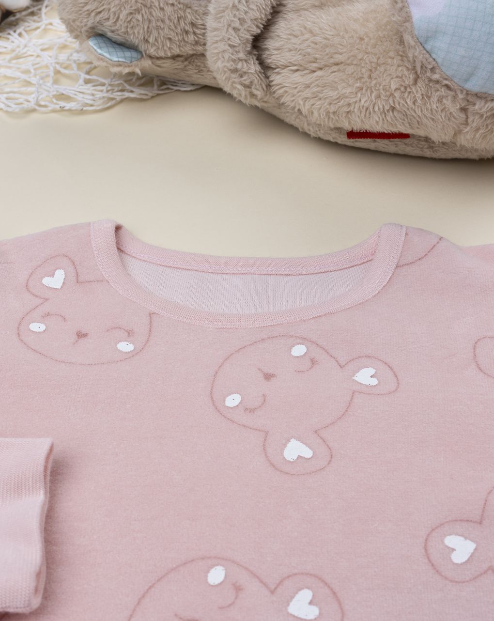 Pigiama bimba rosa orsi