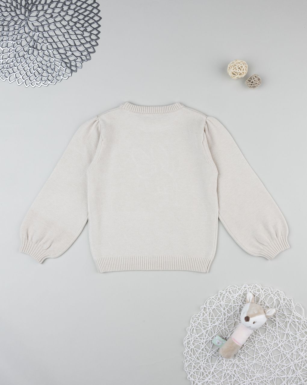 Maglione bambina beige minnie