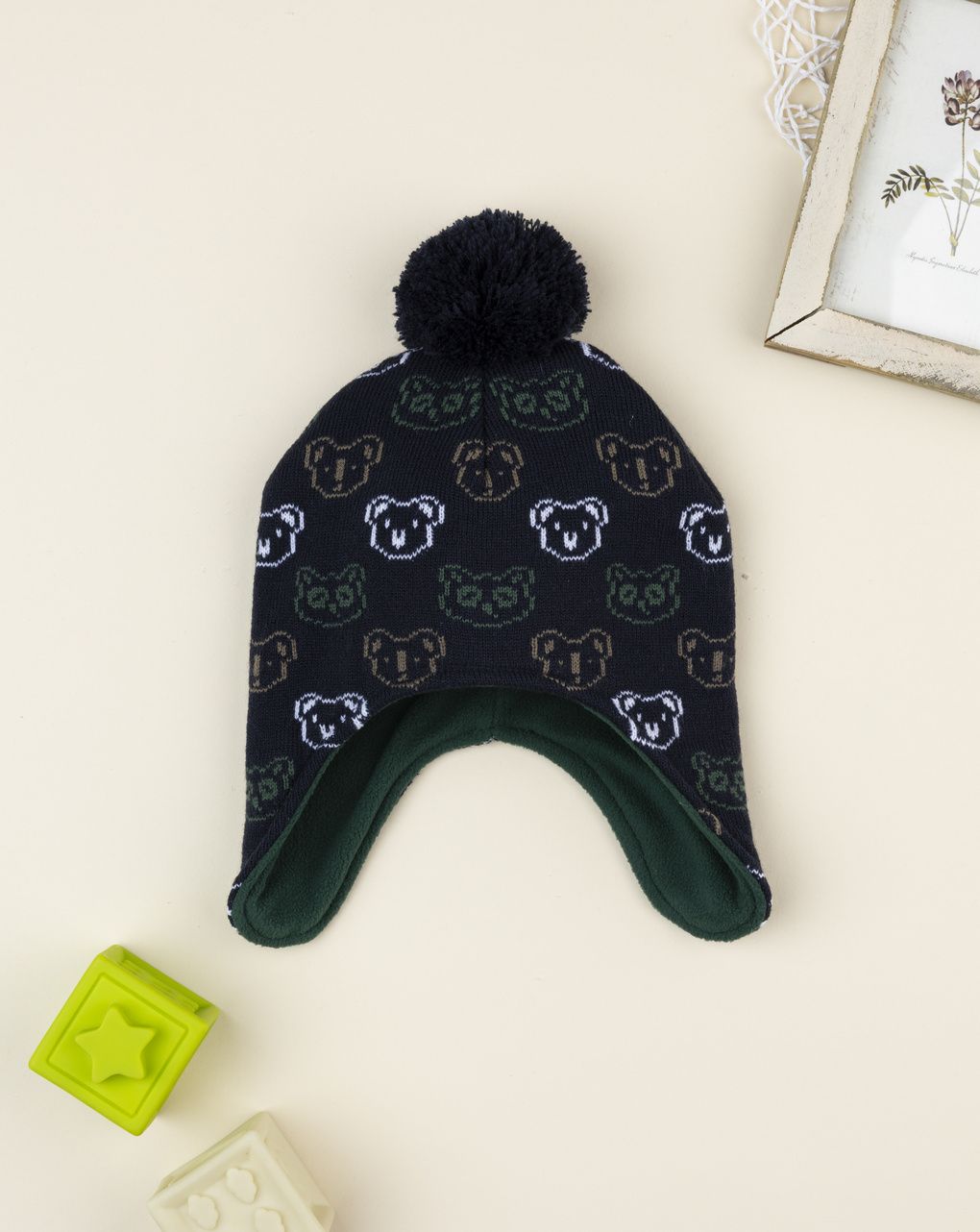 Cappello peruviano bimbo blu animali