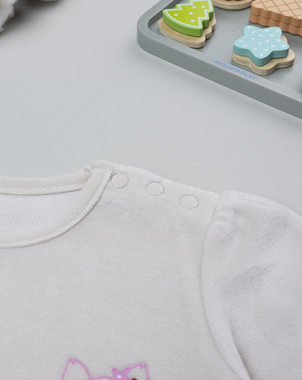 Pigiama bimba beige volpi