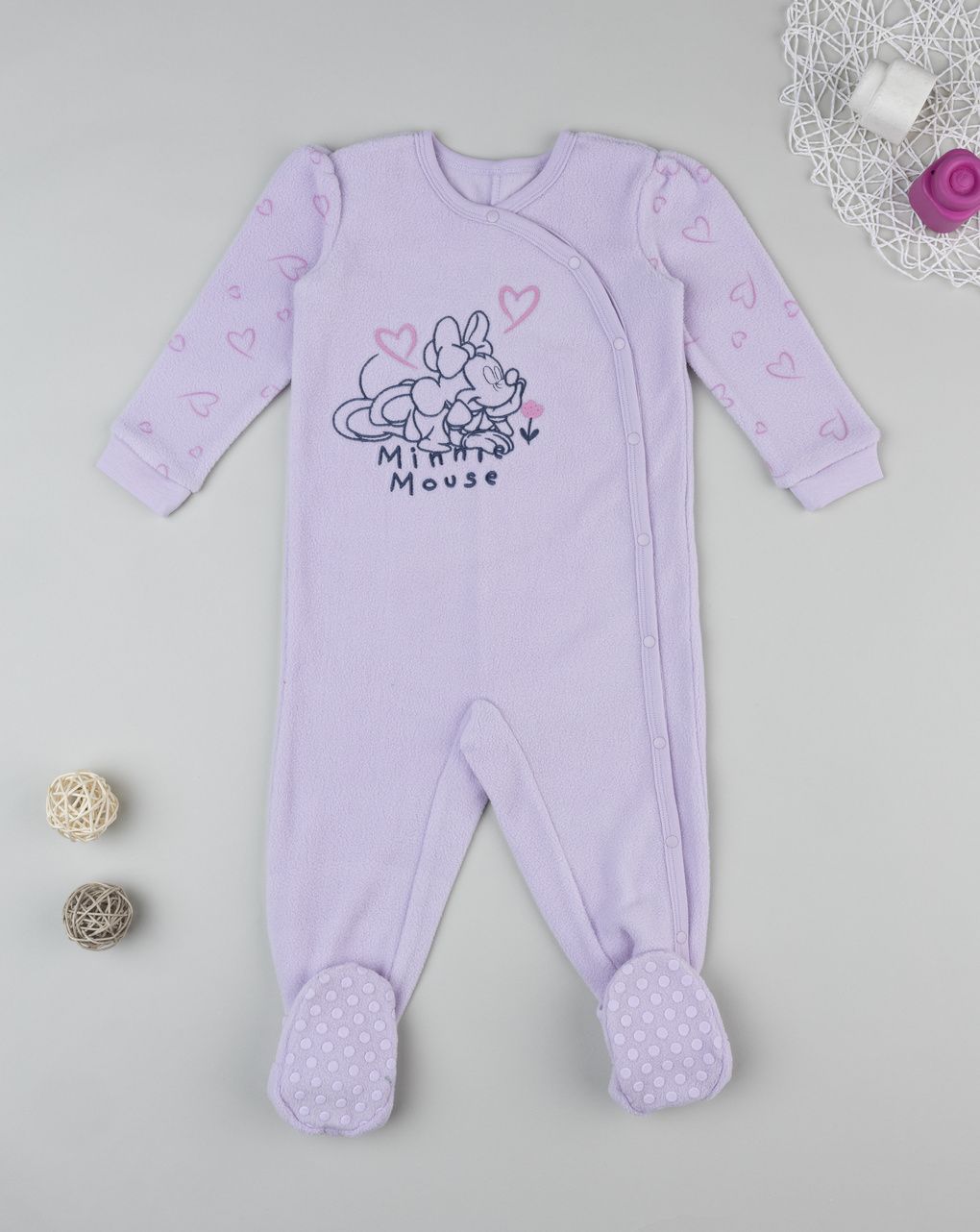 Pigiamone bimba lilla con stampa