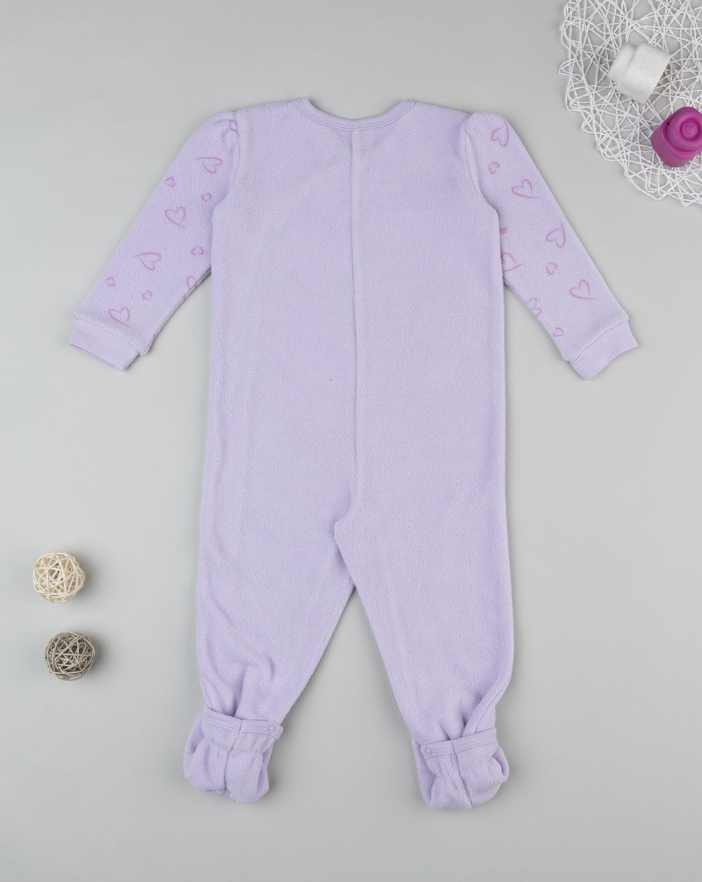 Pigiamone bimba lilla con stampa
