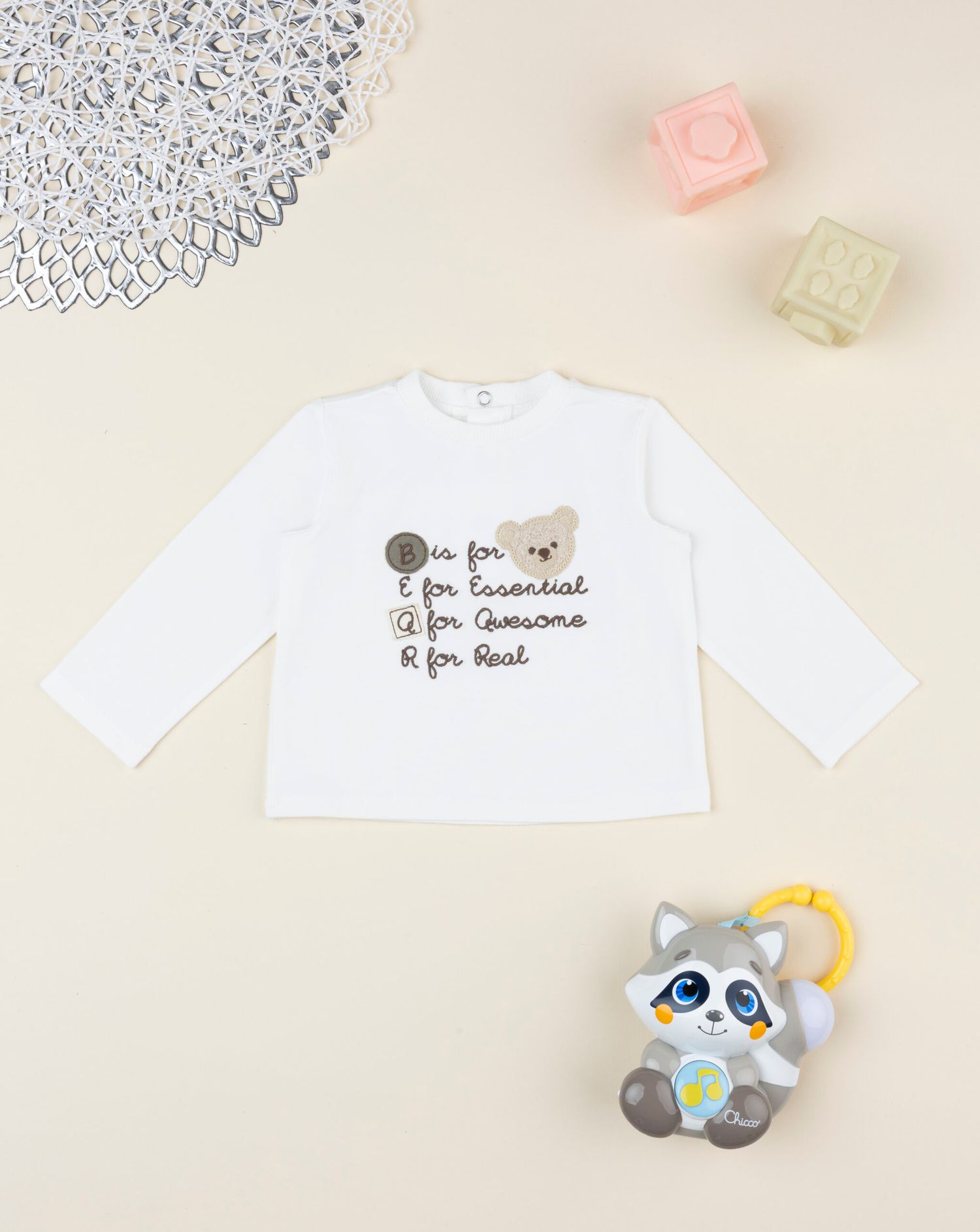 Maglia bimbo bianca teddy