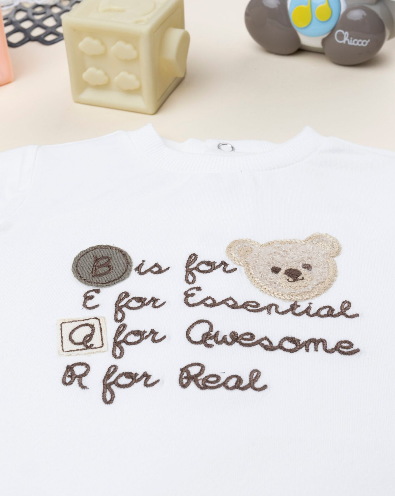Maglia bimbo bianca teddy
