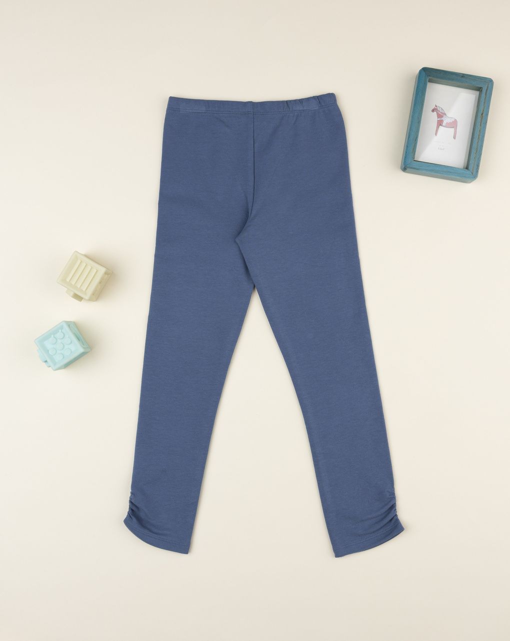 Legging bimba blu con stampa