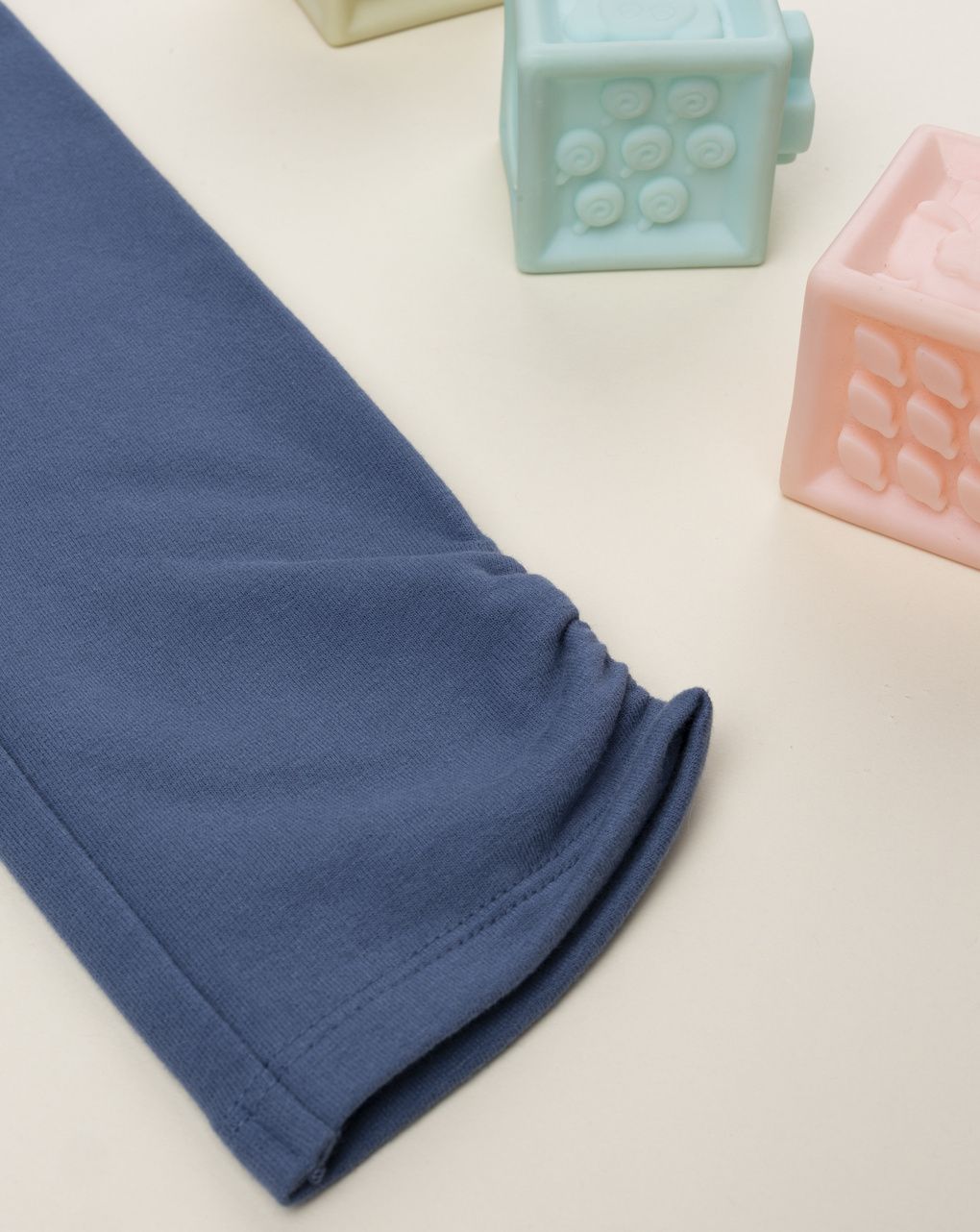 Legging bimba blu con stampa