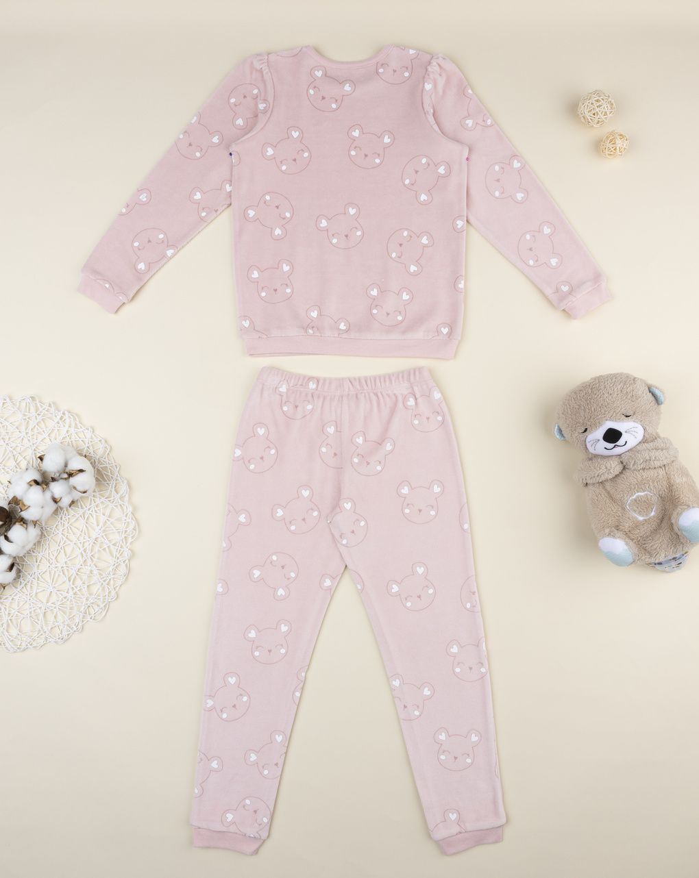Pigiama bimba rosa orsi