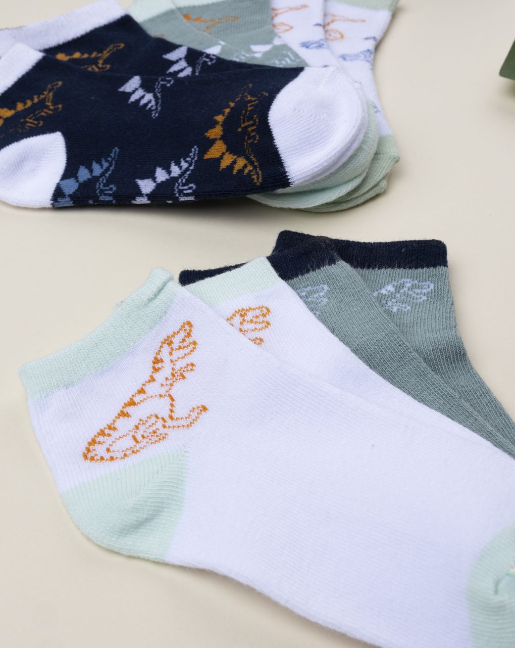 Pack 5 calze corte bimbo dino