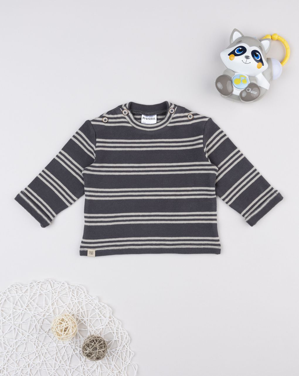 Maglia bimbo grigia/blu