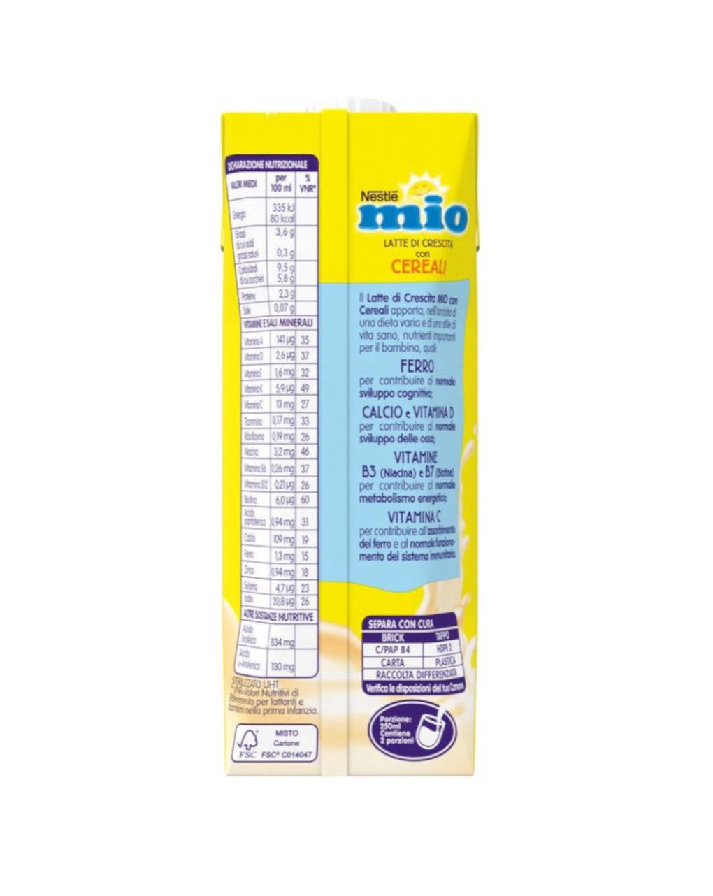 Latte di crescita mio cereali 500 ml - nestlé