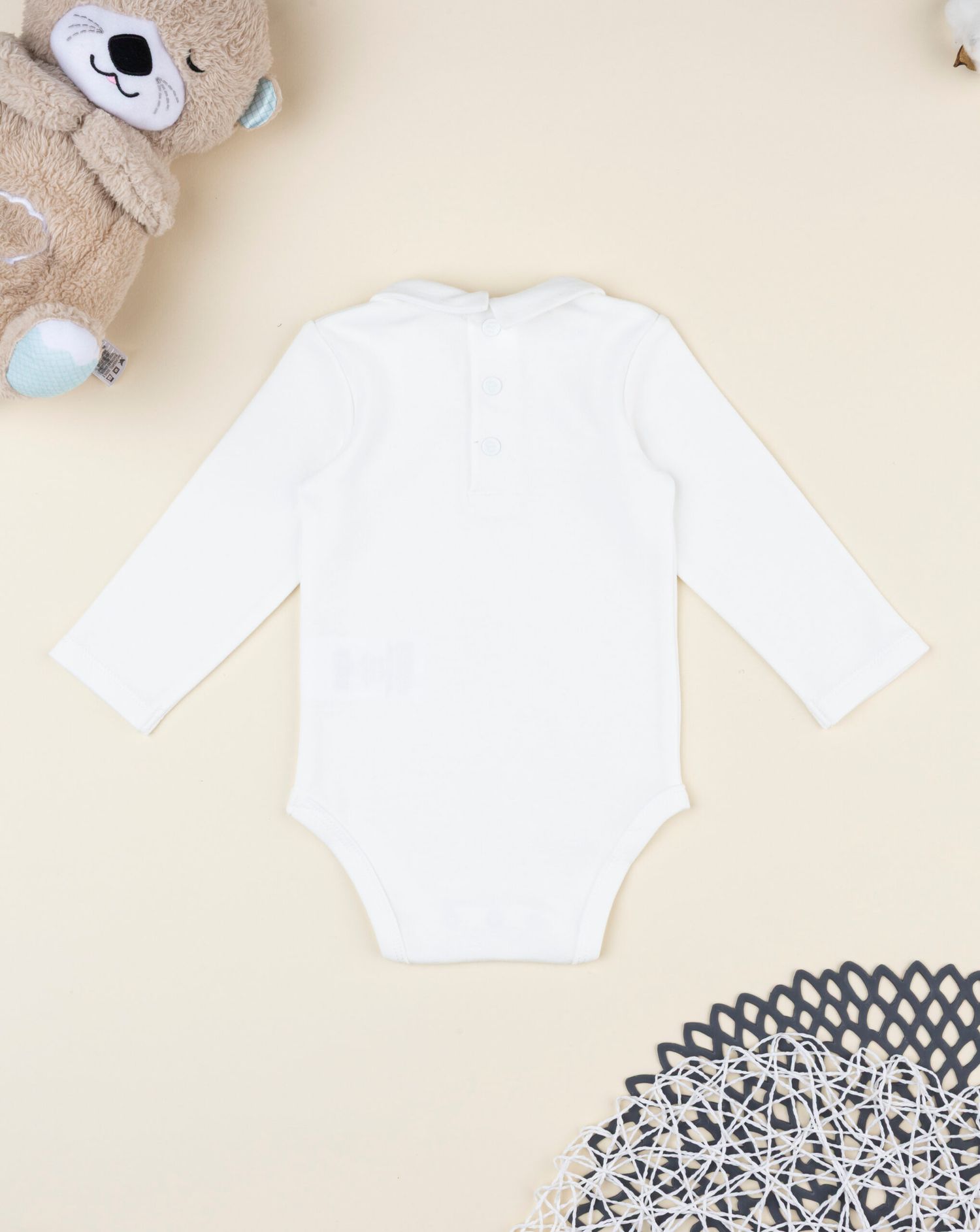 Body bimbo bianco ricami colletto
