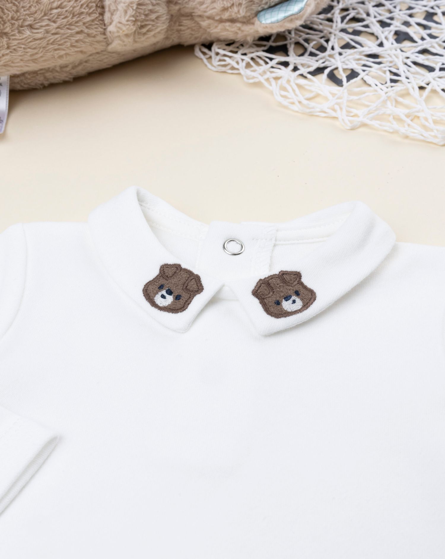 Body bimbo bianco ricami colletto