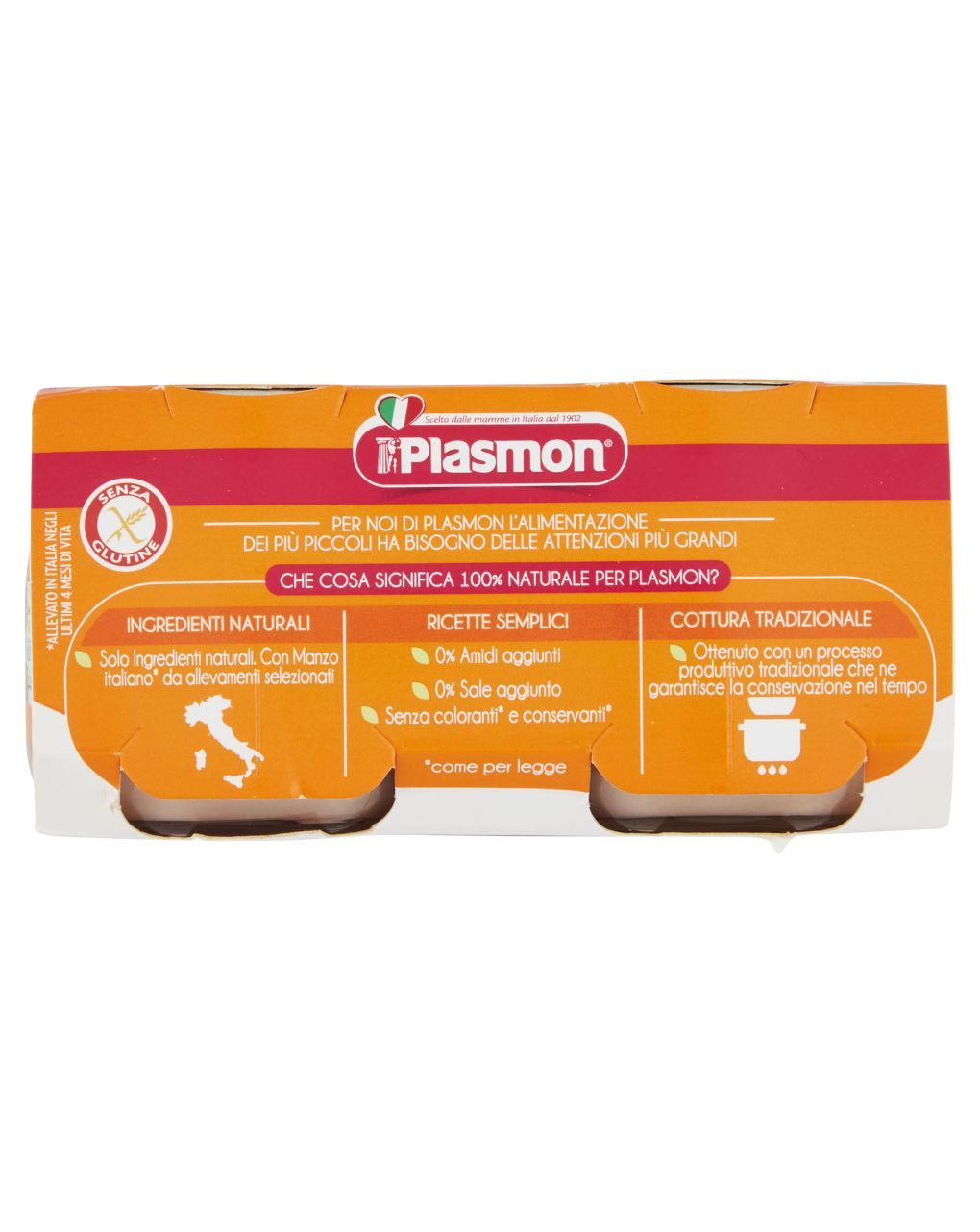 Omogeneizzato manzo 4x80g - plasmon