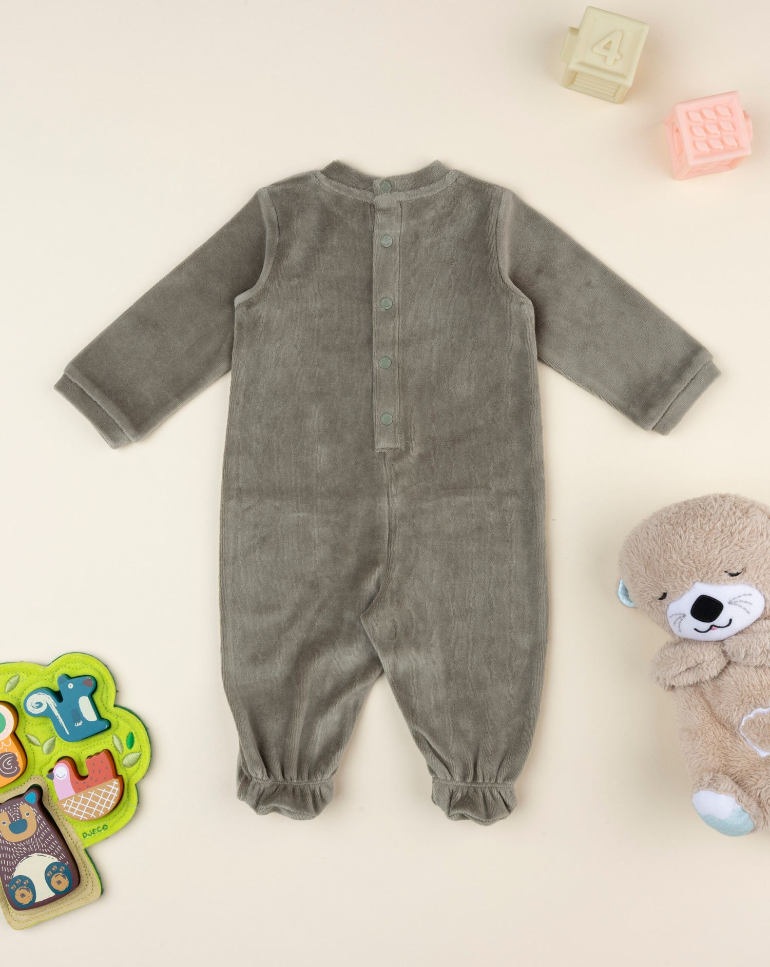 Tutina bimbo verde orsetti