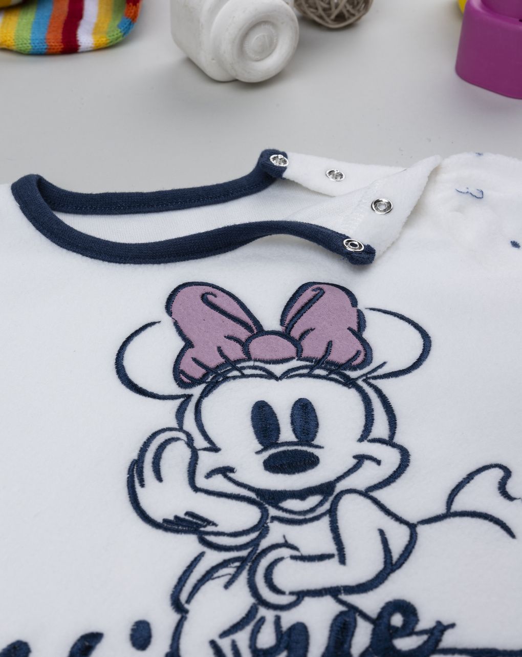 Pigiama bimba bianco/nero minnie