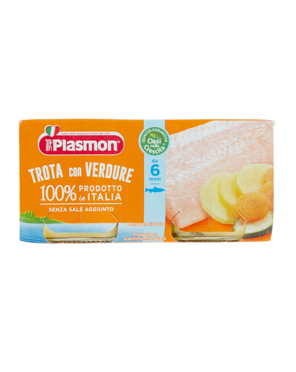 Omogeneizzato trota – verdure – 2x80g - plasmon