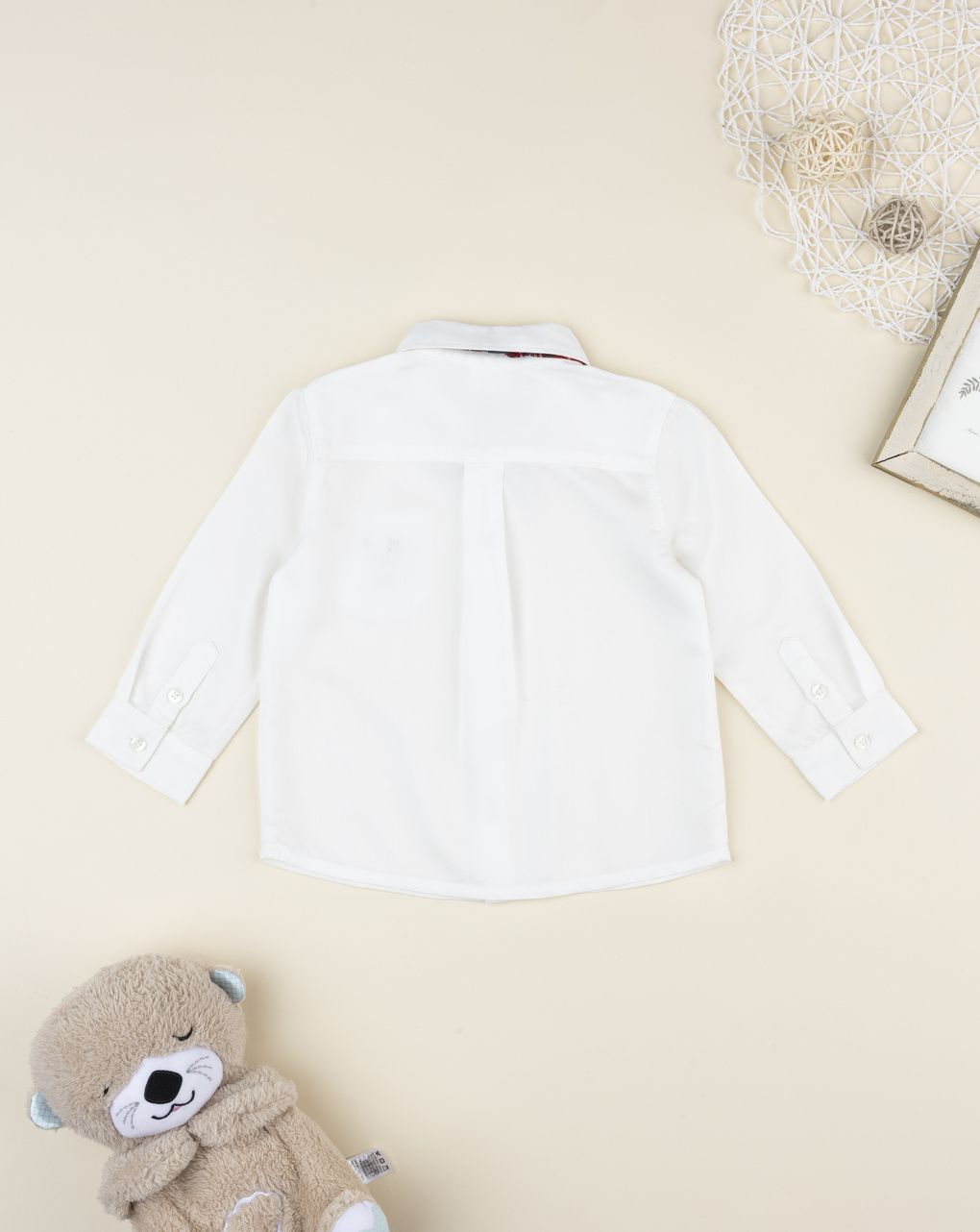 Camicia bimbo bianca con papillon