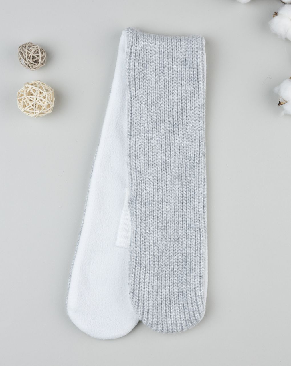 Sciarpa bimbo grigia/bianca