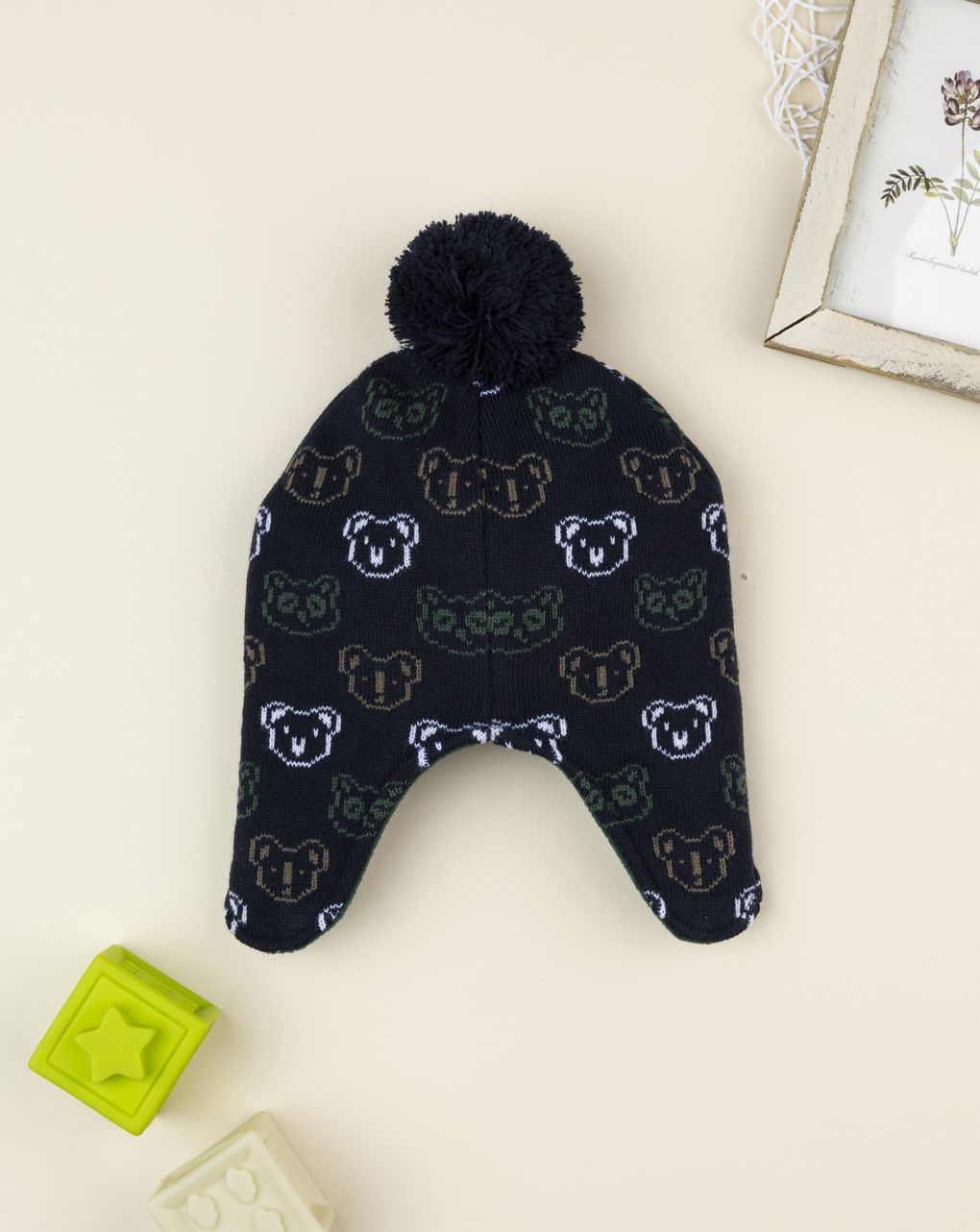 Cappello peruviano bimbo blu animali