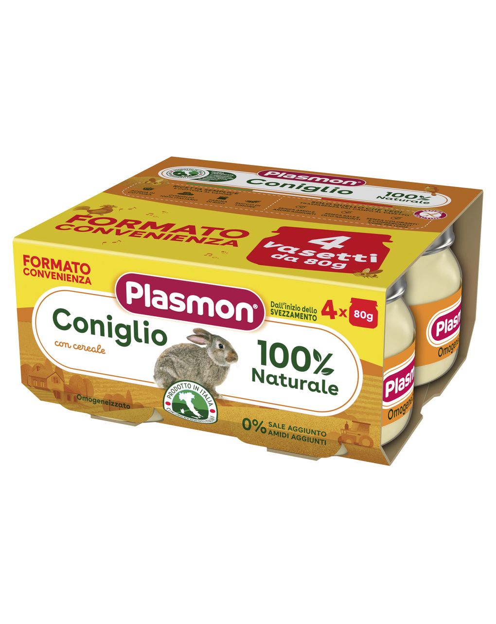 Omogeneizzato coniglio 4x80g - plasmon