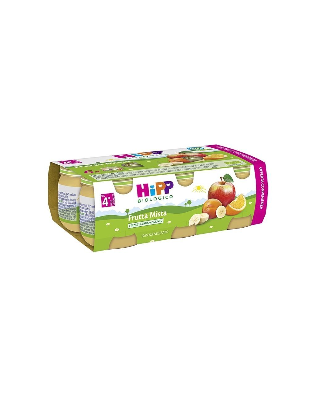 Omogeneizzato frutta mista 100% 6x80g - hipp