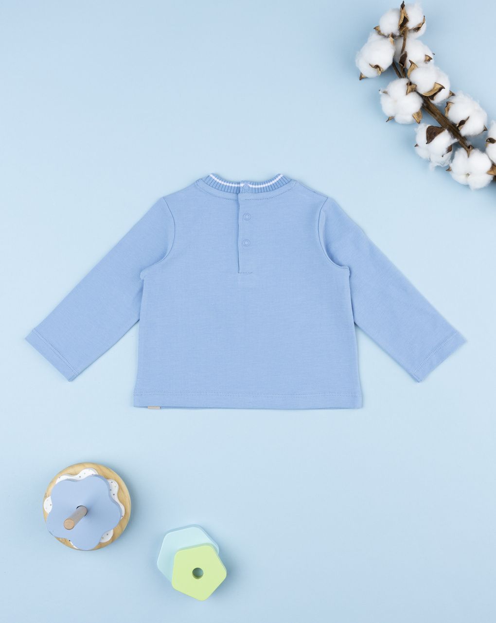 Maglia bimbo azzurra "little me"