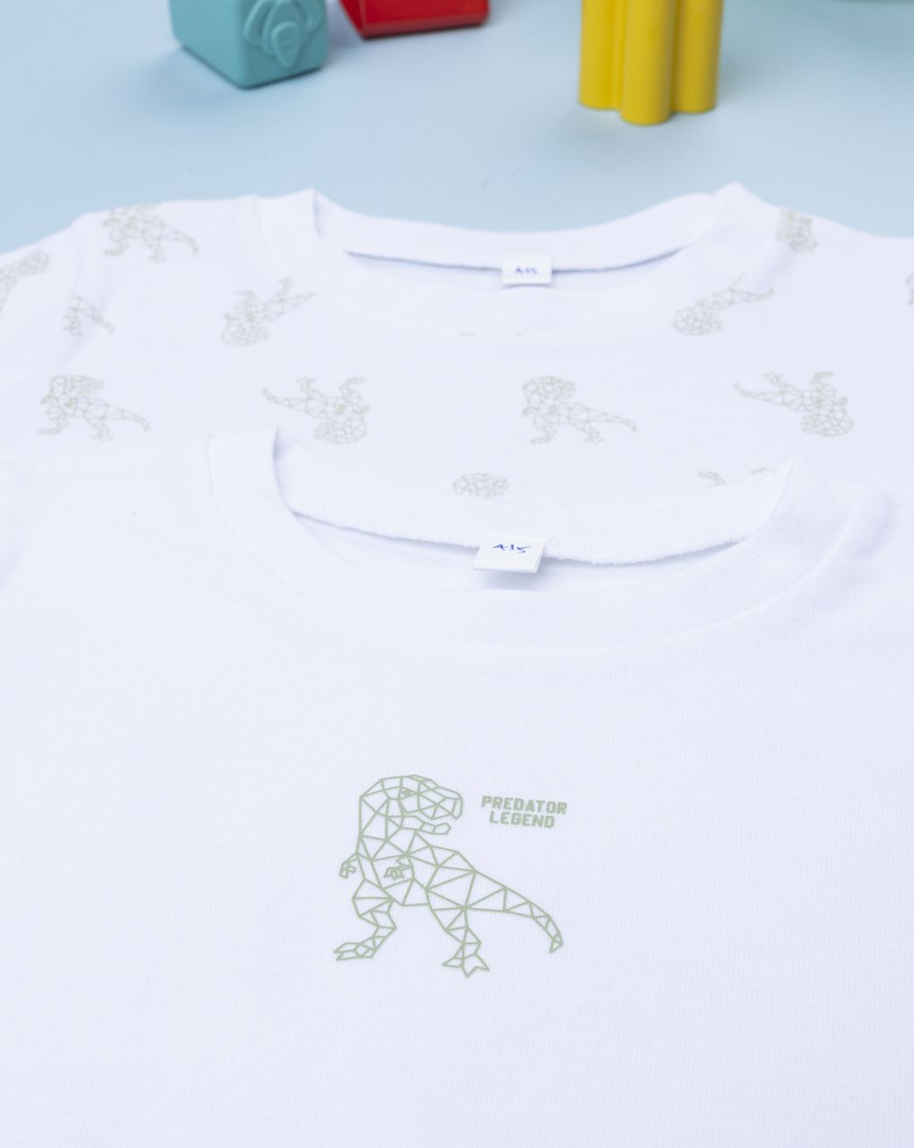 Pack 2 t-shirt bimbo dino