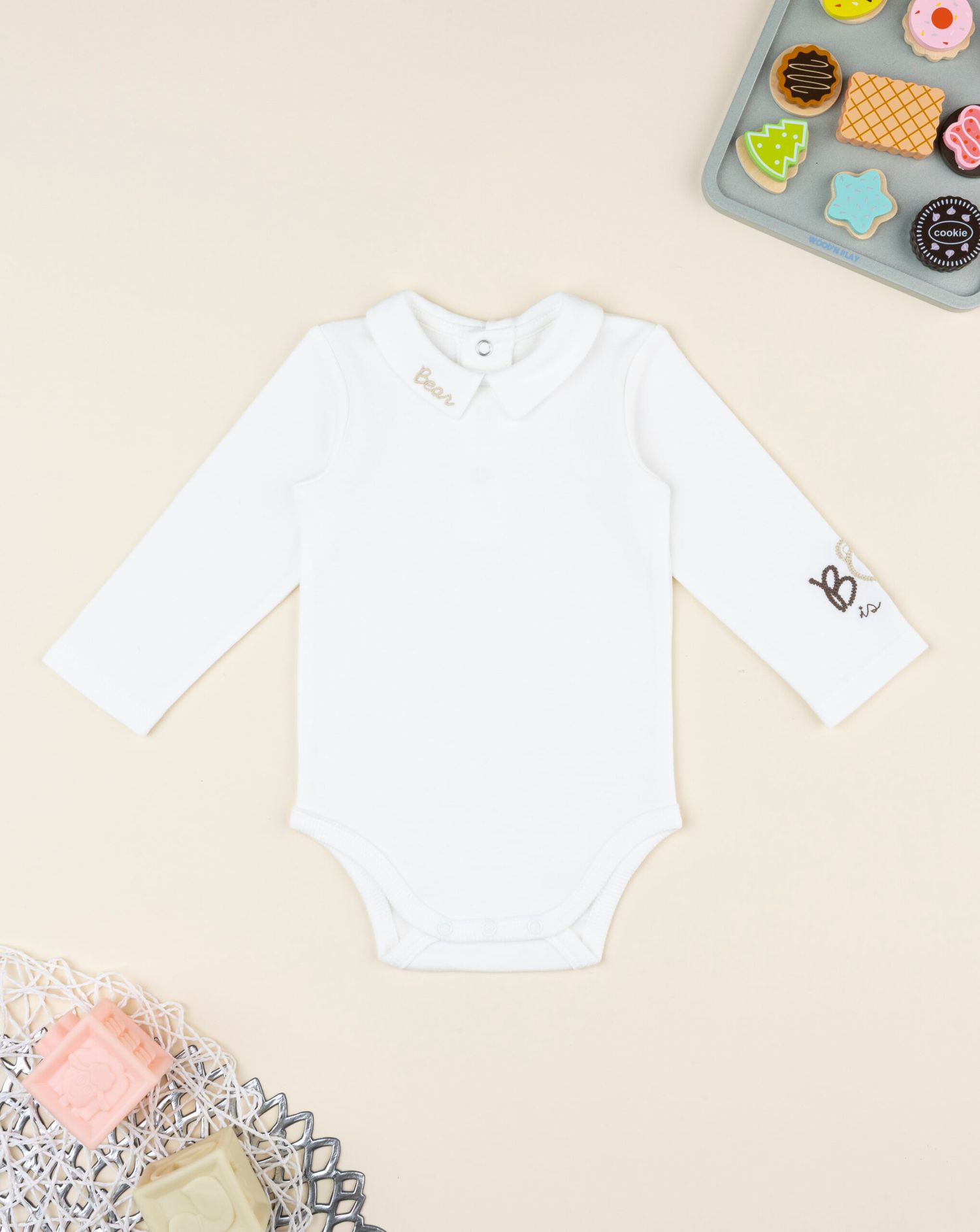 Body bimbo bianco ricamo