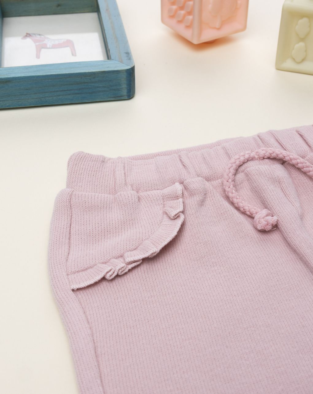Pantalone bimba rosa maglina tagliata