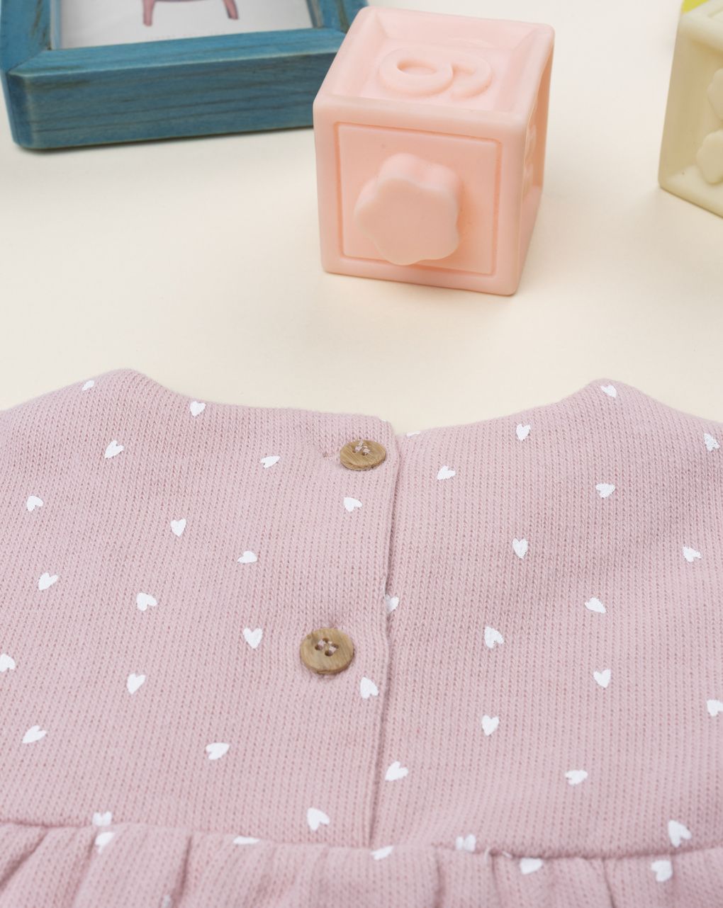 Maglia bimba rosa cuori allover