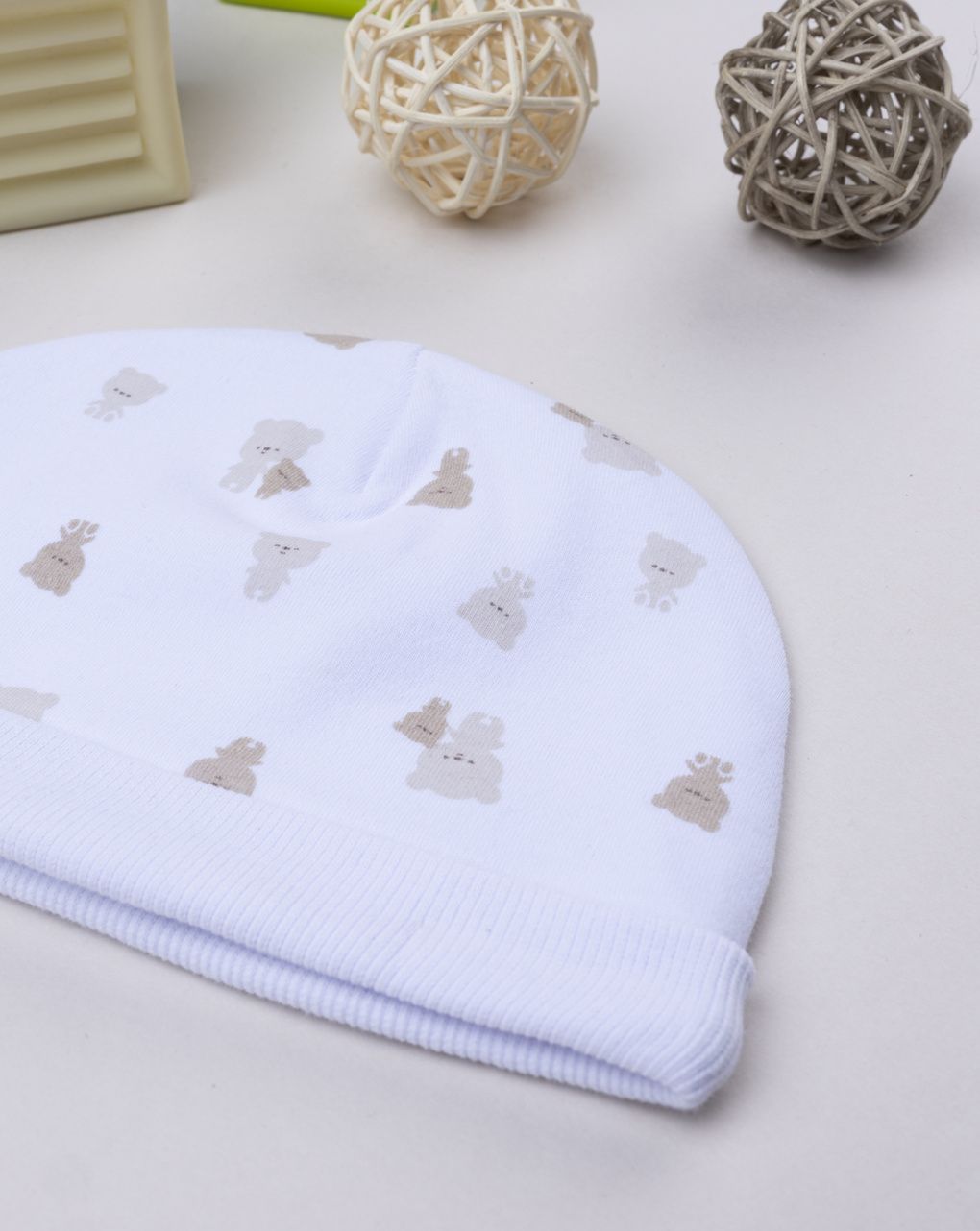 Cappellino neonato orsetti allover