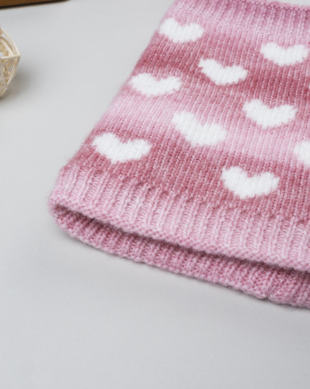 Sciarpa bambina rosa cuori