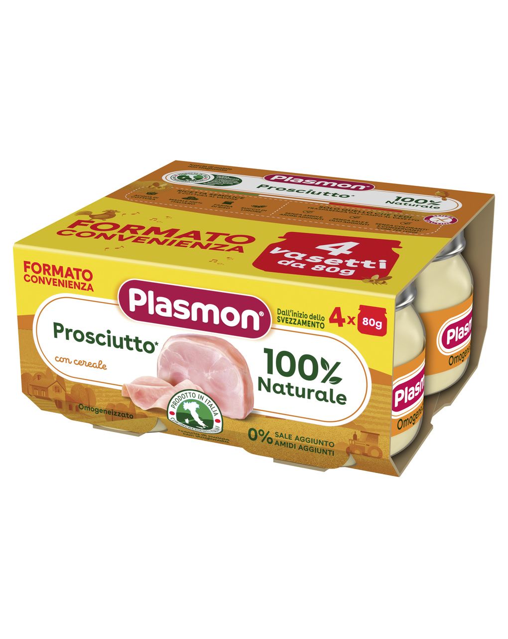Omogeneizzato prosciutto 4x80g - plasmon